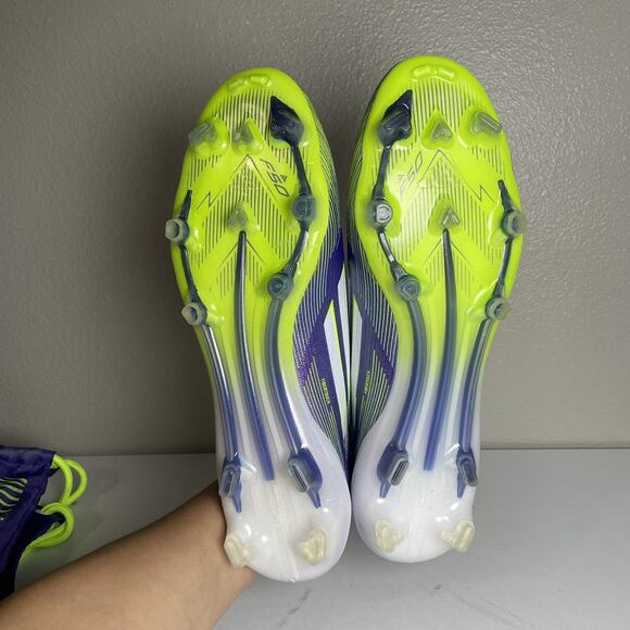 Adidas F50 Elite Laceless FG Soccer Cleats Purple Lucid Lemon JH7628 Mens 10.5 main image 7